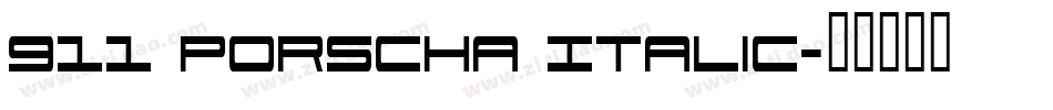 911 Porscha Italic字体转换